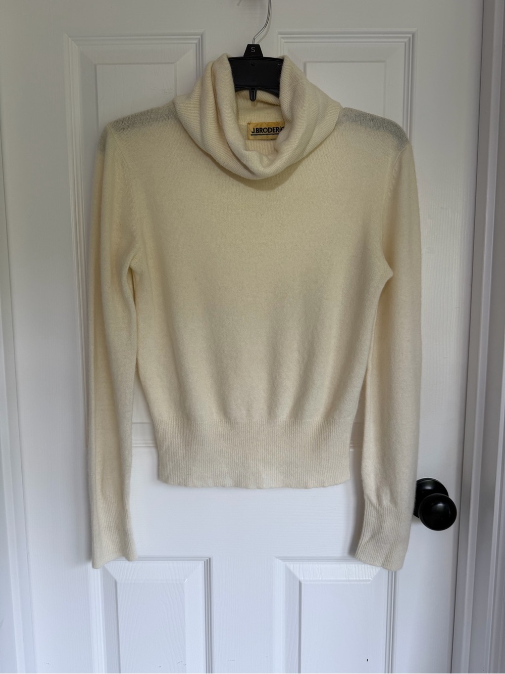 Vintage J. Broderick Angora Lambswool Ivory Turtleneck Sweater